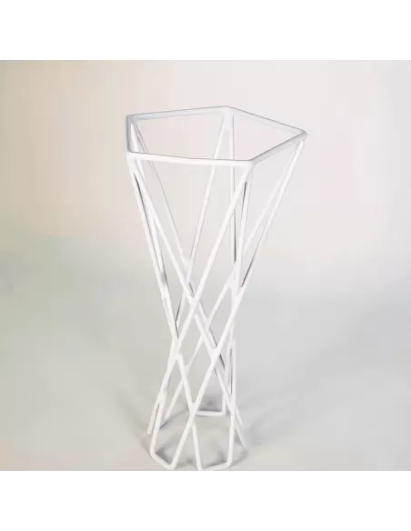 Soporte metálico blanco reversible para Tillandsias