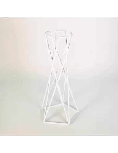 Soporte metálico blanco reversible para Tillandsias