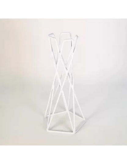 Soporte metálico blanco reversible para Tillandsias