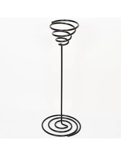 Soporte metálico negro para Tillandsias base espiral